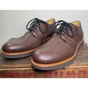 Samuel Hubbard Mens "Highlander" Oxford Brown Pebble Grain Leather shoe size 13